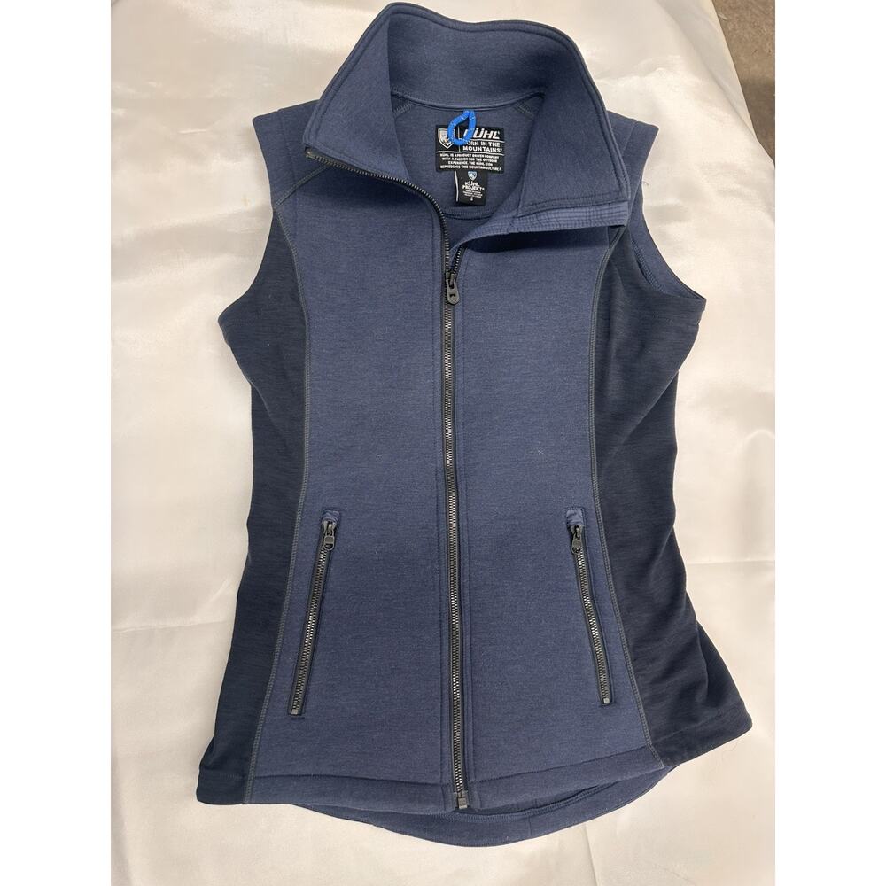 KÜHL Women’s Small Blue Zip Up Performance Vest Stretch Outdoor Hiking